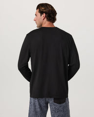 Men's Long Sleeve Clearview Seamless Tee Black | Vuori For sale