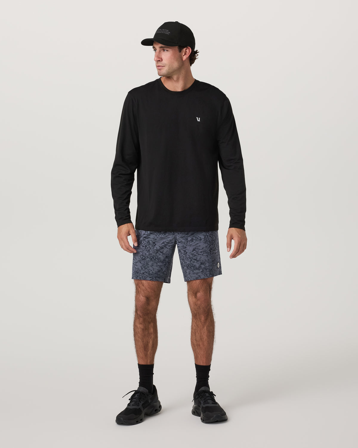 Men's Long Sleeve Clearview Seamless Tee Black | Vuori For sale