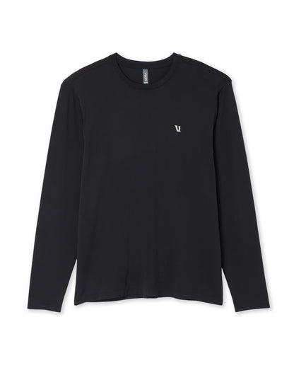 Men's Long Sleeve Clearview Seamless Tee Black | Vuori For sale