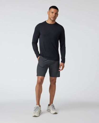 Long Sleeve Current Tech Tee Black T-Shirt | Vuori Online