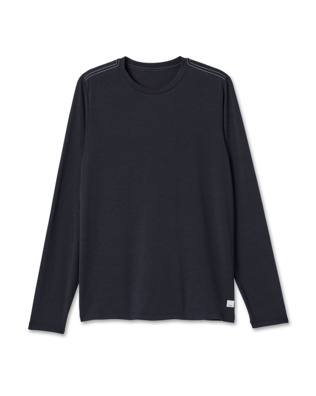 Long Sleeve Current Tech Tee Black T-Shirt | Vuori Online