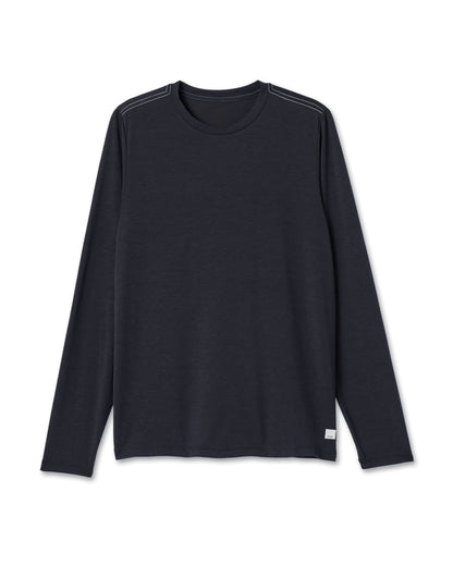 Long Sleeve Current Tech Tee Black T-Shirt | Vuori Online