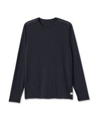 Long Sleeve Current Tech Tee Black T-Shirt | Vuori Online