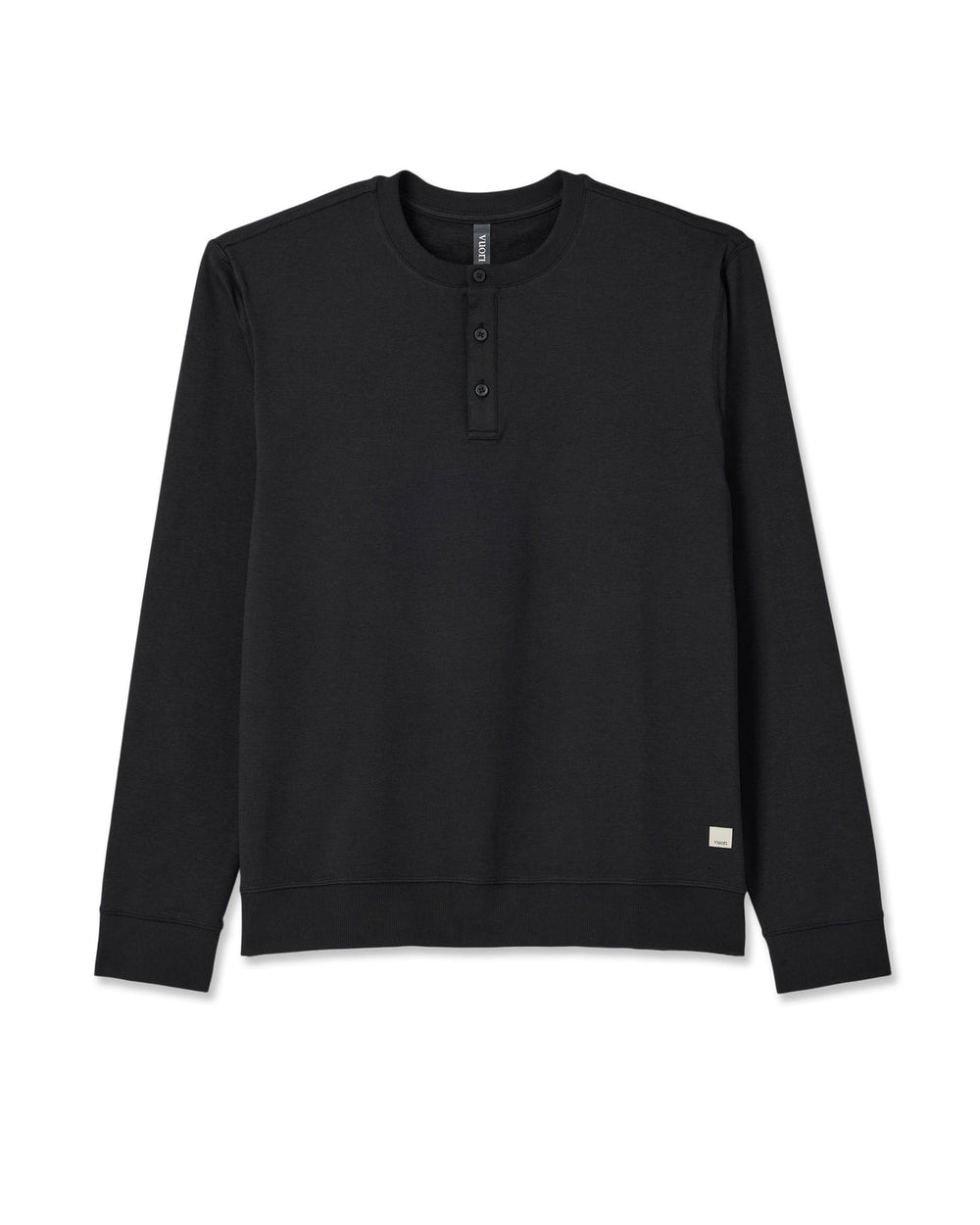 Long Sleeve Coronado Henley - Relaxed Black Heather | Vuori Outlet