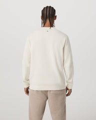 Midweight Rib Sweater Men's Ivory Ribbed Knit Sweater | Vuori US