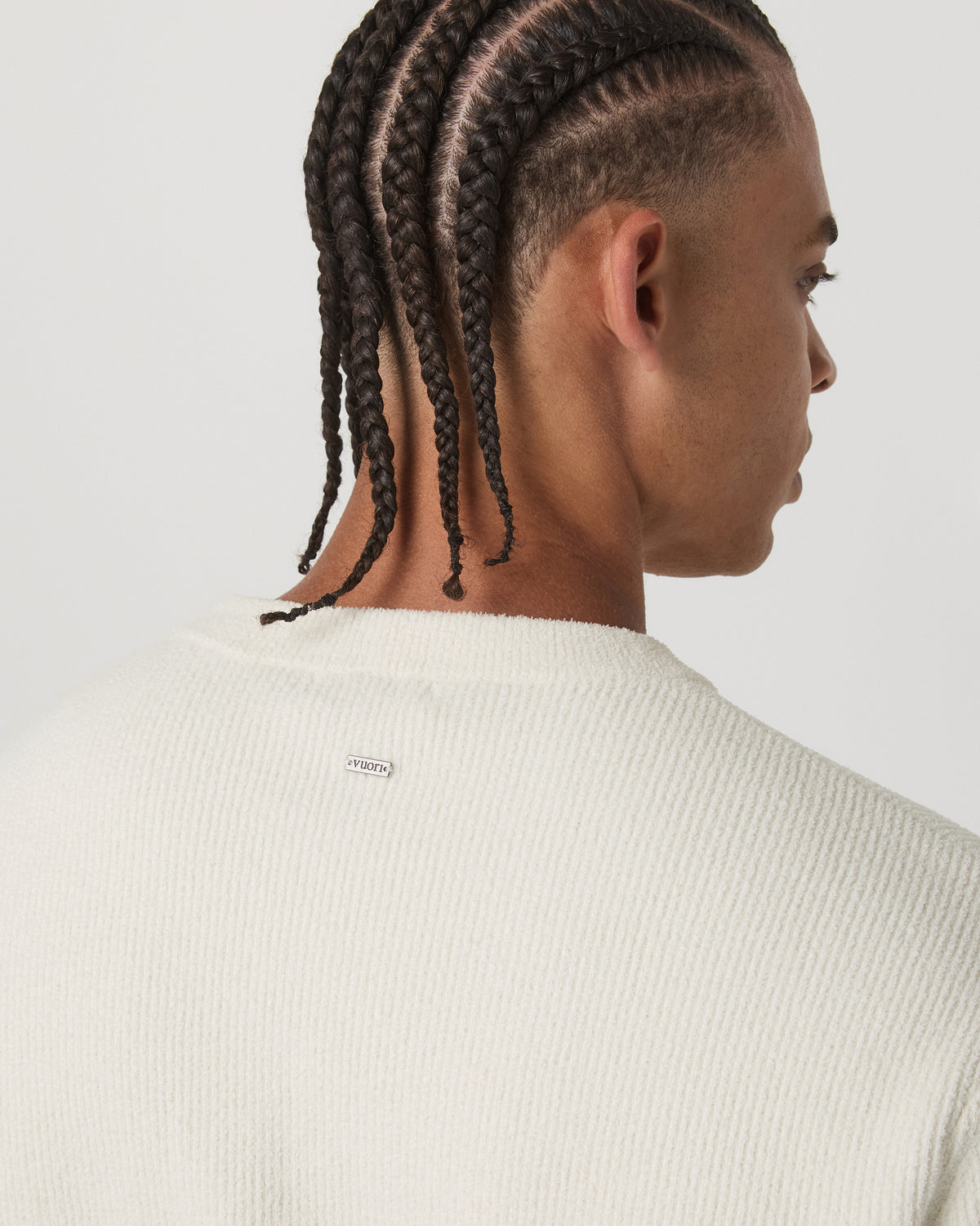 Midweight Rib Sweater Men's Ivory Ribbed Knit Sweater | Vuori US