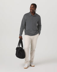 Men's Long Sleeve Coronado Rugby Charcoal Heather | Vuori Clothing