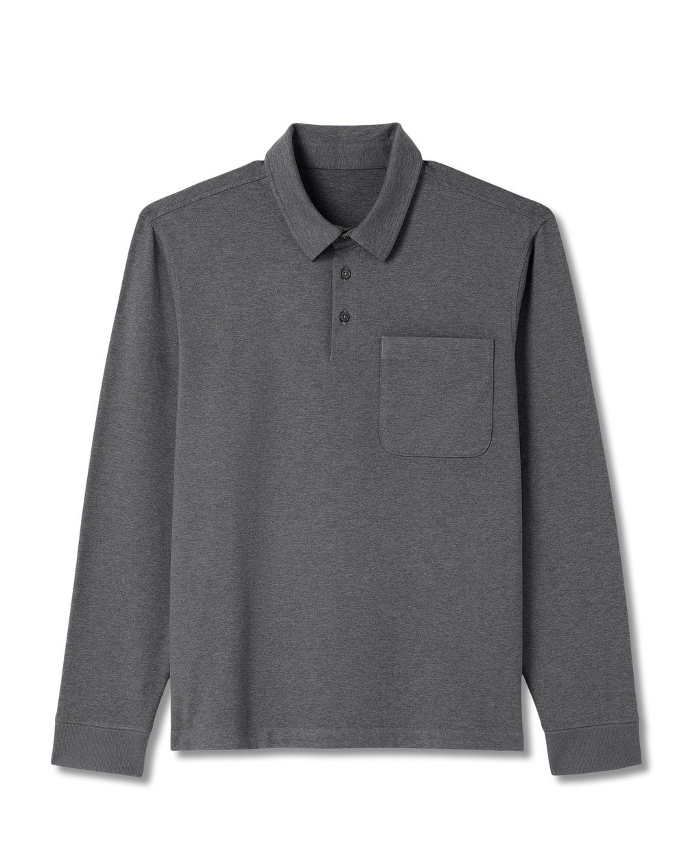 Men's Long Sleeve Coronado Rugby Charcoal Heather | Vuori Clothing