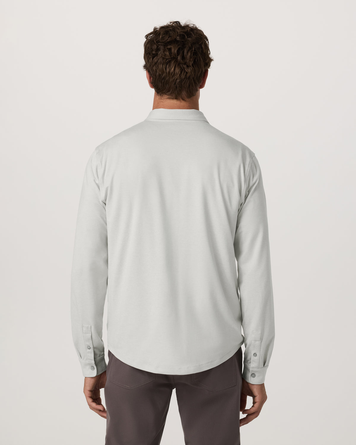 Men's Long Sleeve Ponto Button Down Salt Heather | Vuori
