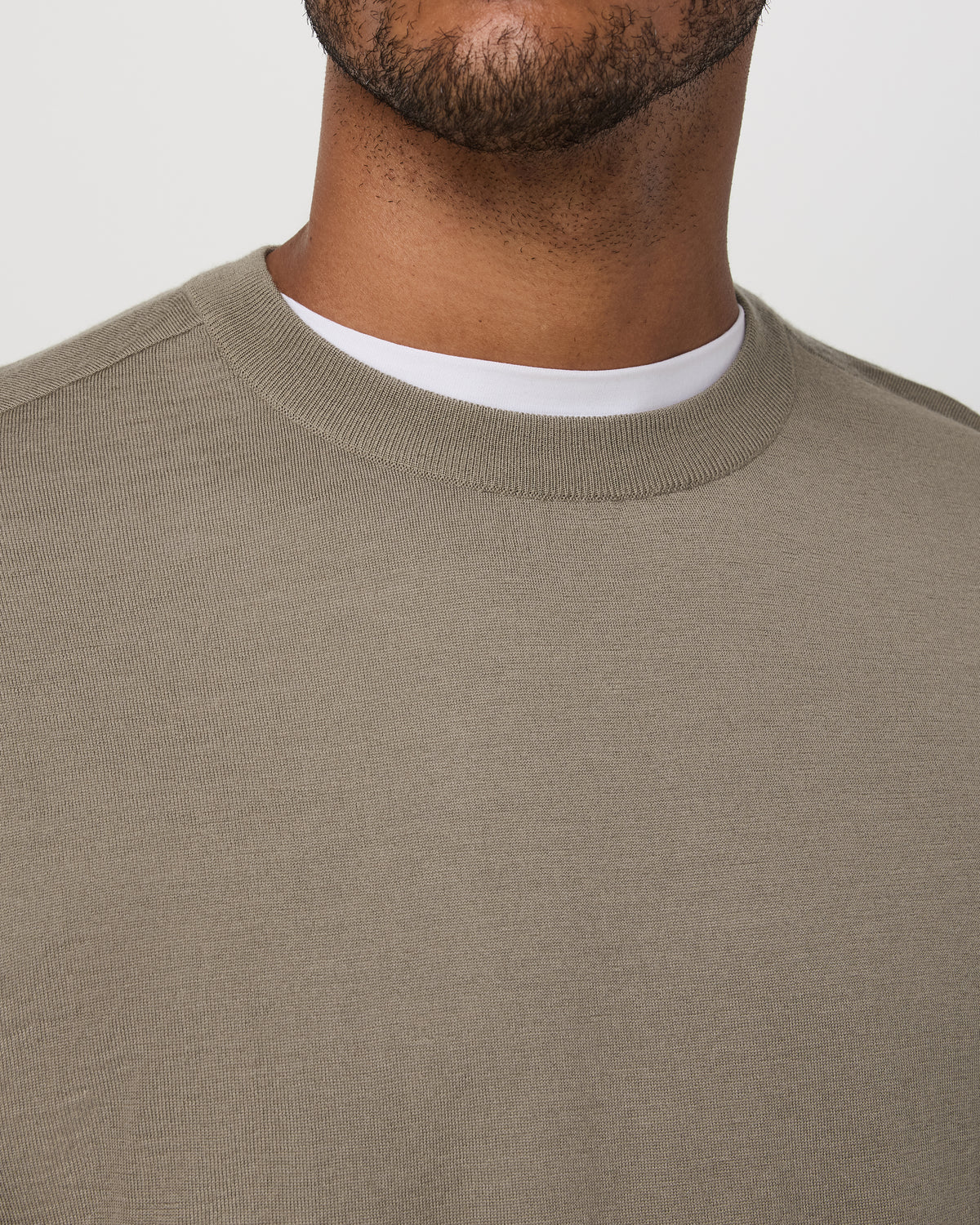 Merino Fine Gauge Wool Sweater Men's Taupe Sweater | Vuori Discount