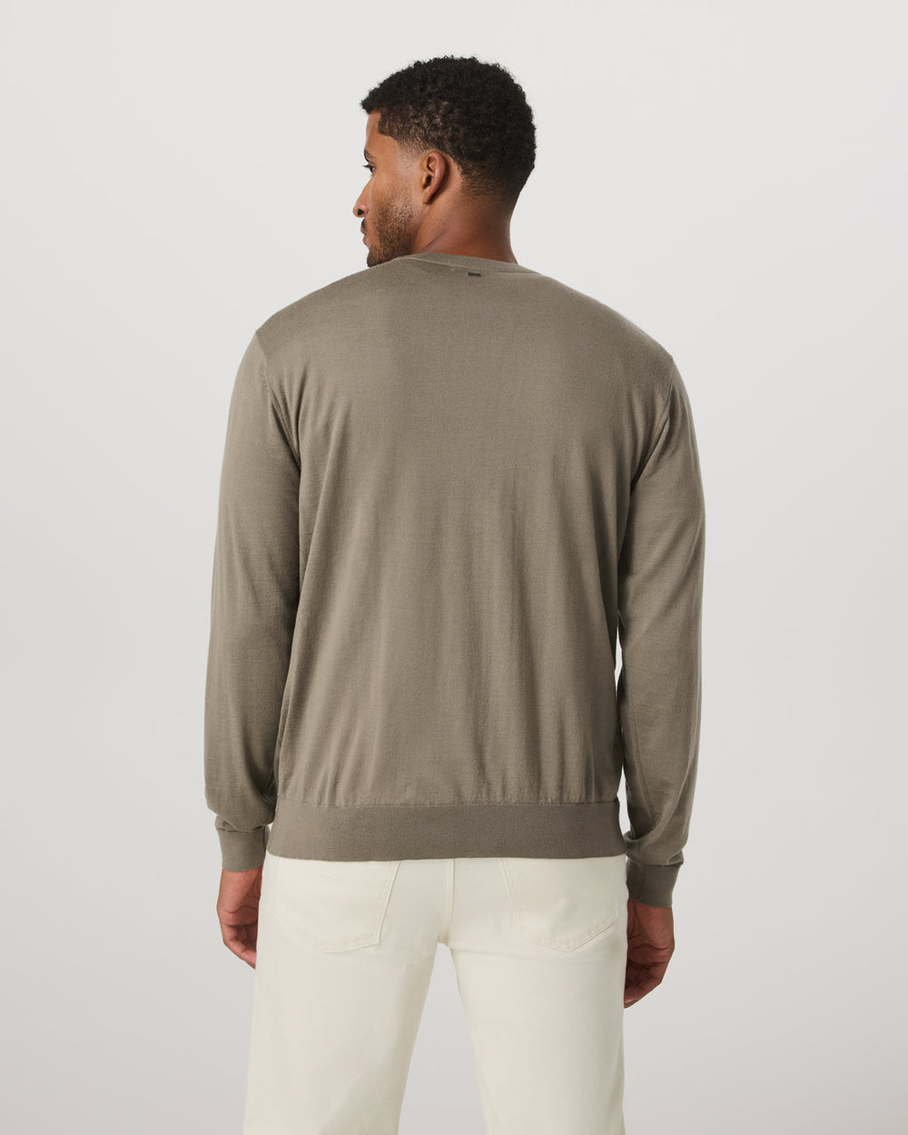 Merino Fine Gauge Wool Sweater Men's Taupe Sweater | Vuori Discount