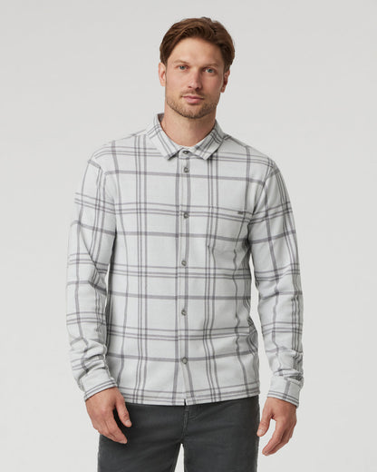 Seaview Plaid Buttondown Shirt Frost Grey | Vuori Clothing