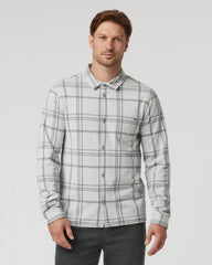 Seaview Plaid Buttondown Shirt Frost Grey | Vuori Clothing