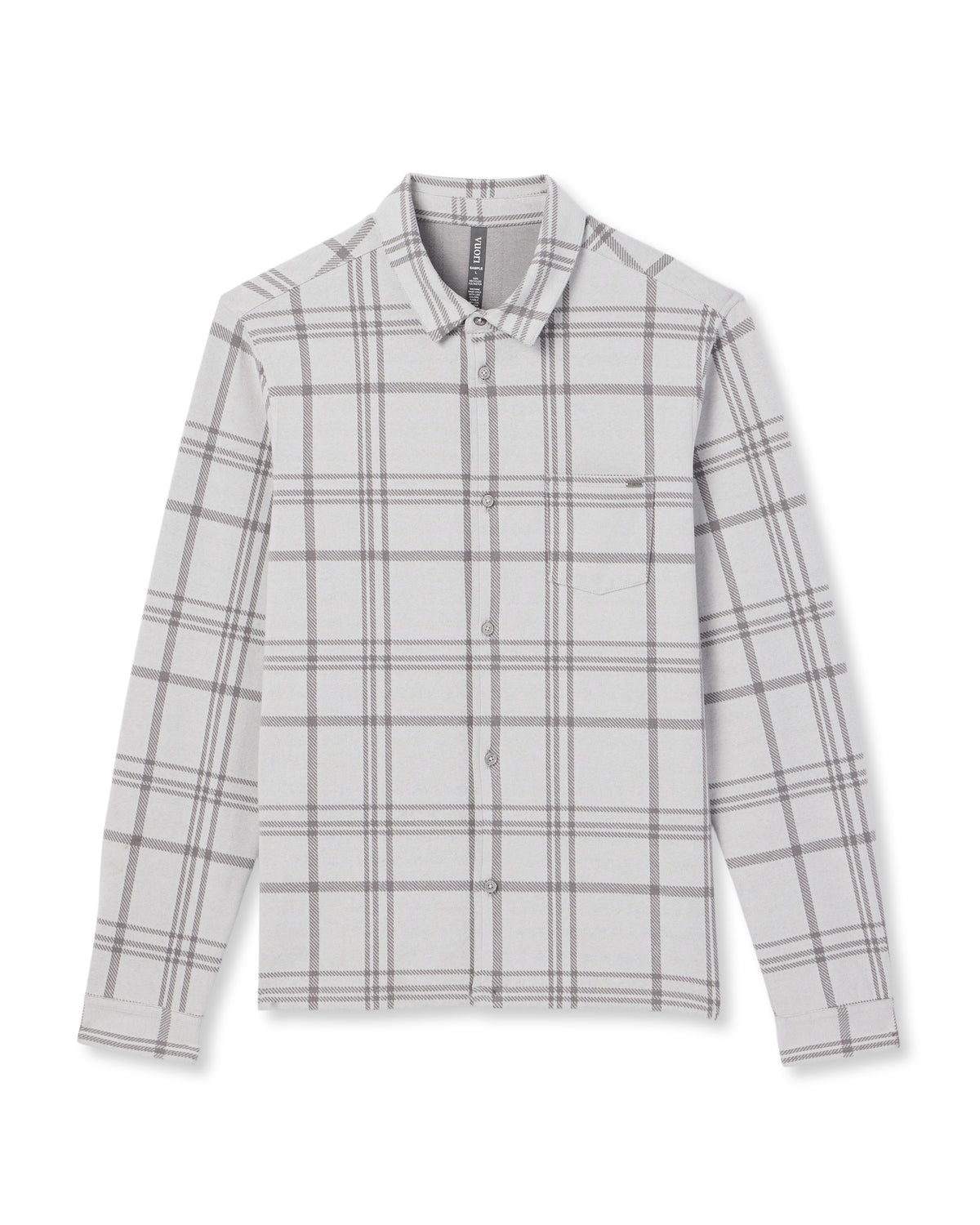 Seaview Plaid Buttondown Shirt Frost Grey | Vuori Clothing