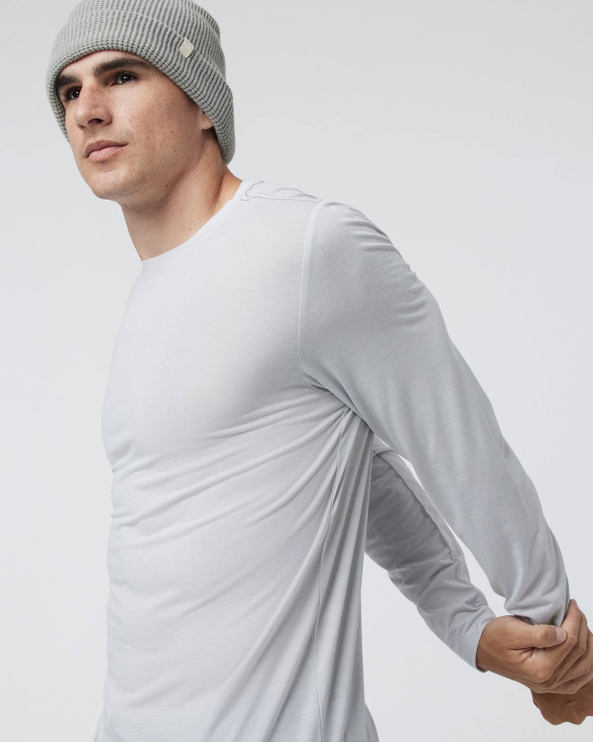 Long Sleeve Current Tech Tee Frost Grey | Vuori Discount