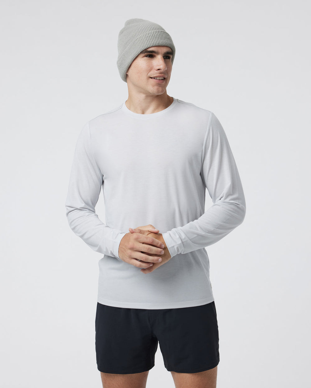 Long Sleeve Current Tech Tee Frost Grey | Vuori Discount