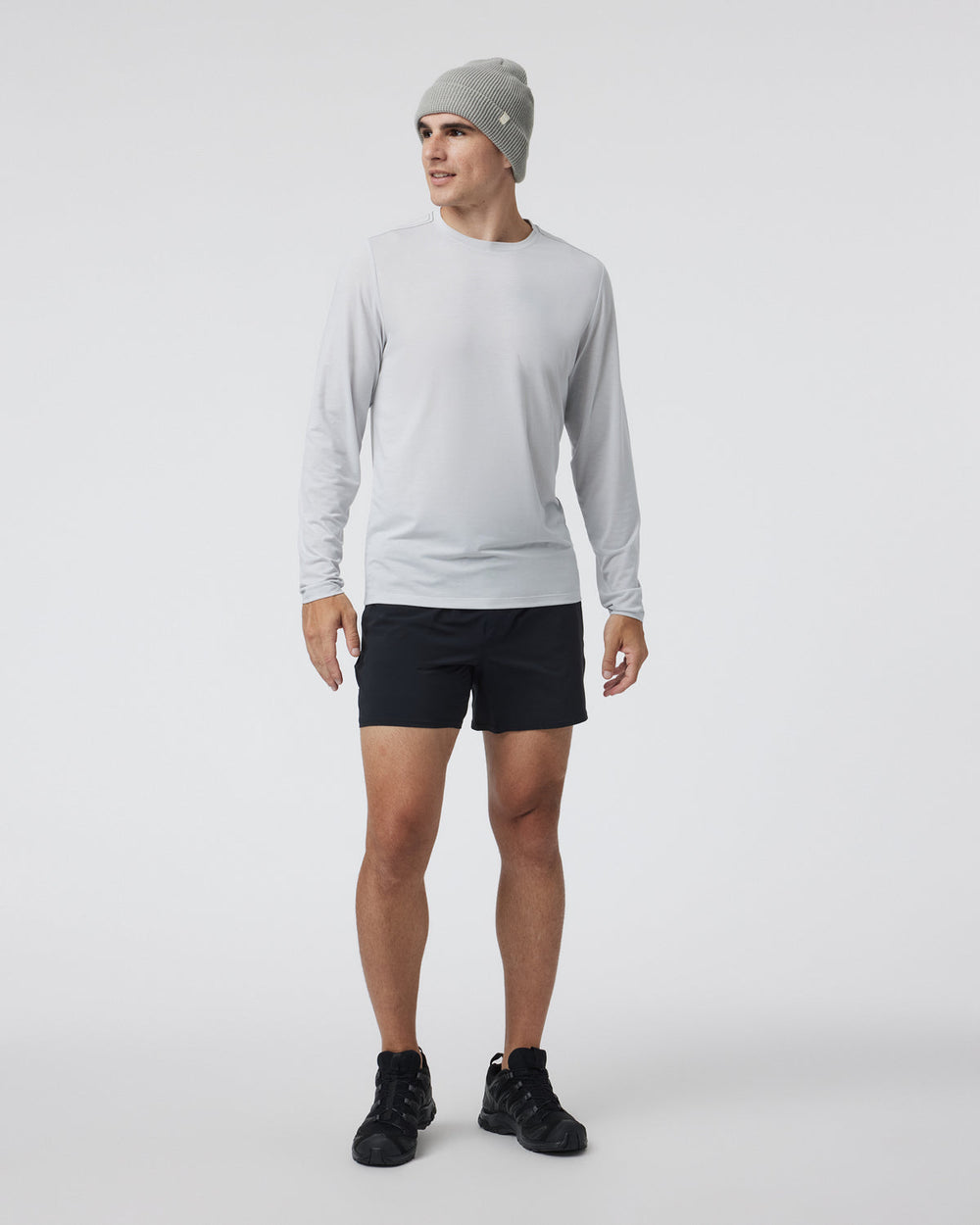 Long Sleeve Current Tech Tee Frost Grey | Vuori Discount