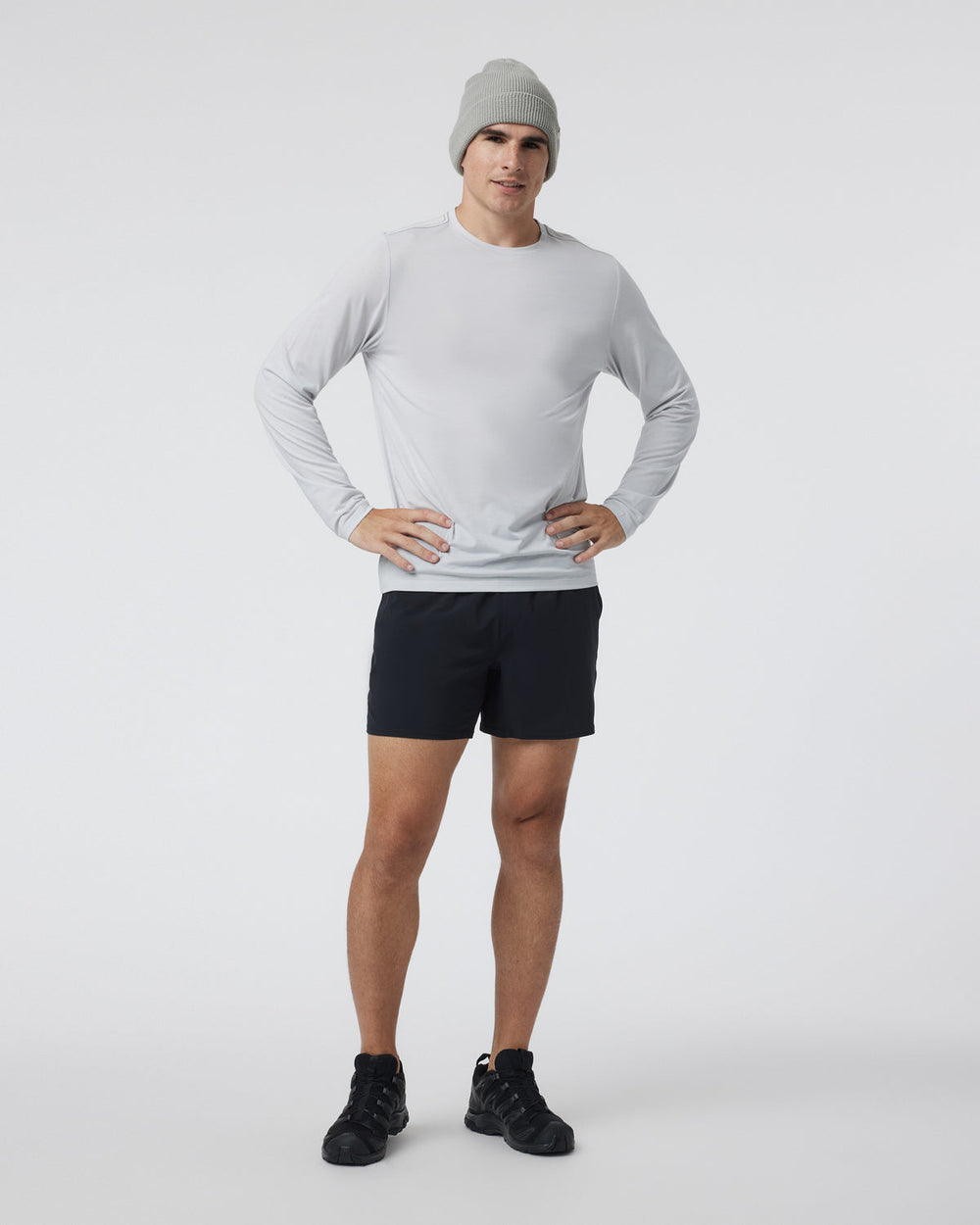 Long Sleeve Current Tech Tee Frost Grey | Vuori Discount