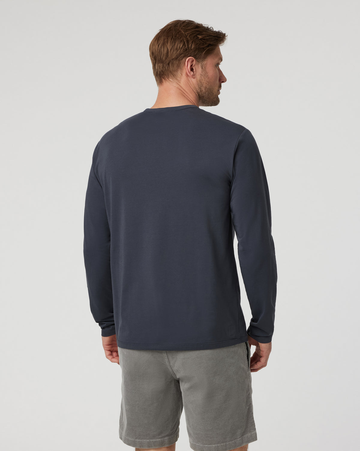 Long Sleeve Men's Feather Tee Navy | Vuori Sale