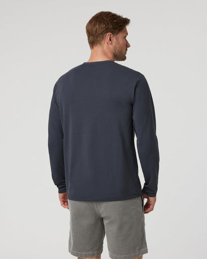 Long Sleeve Men's Feather Tee Navy | Vuori Sale
