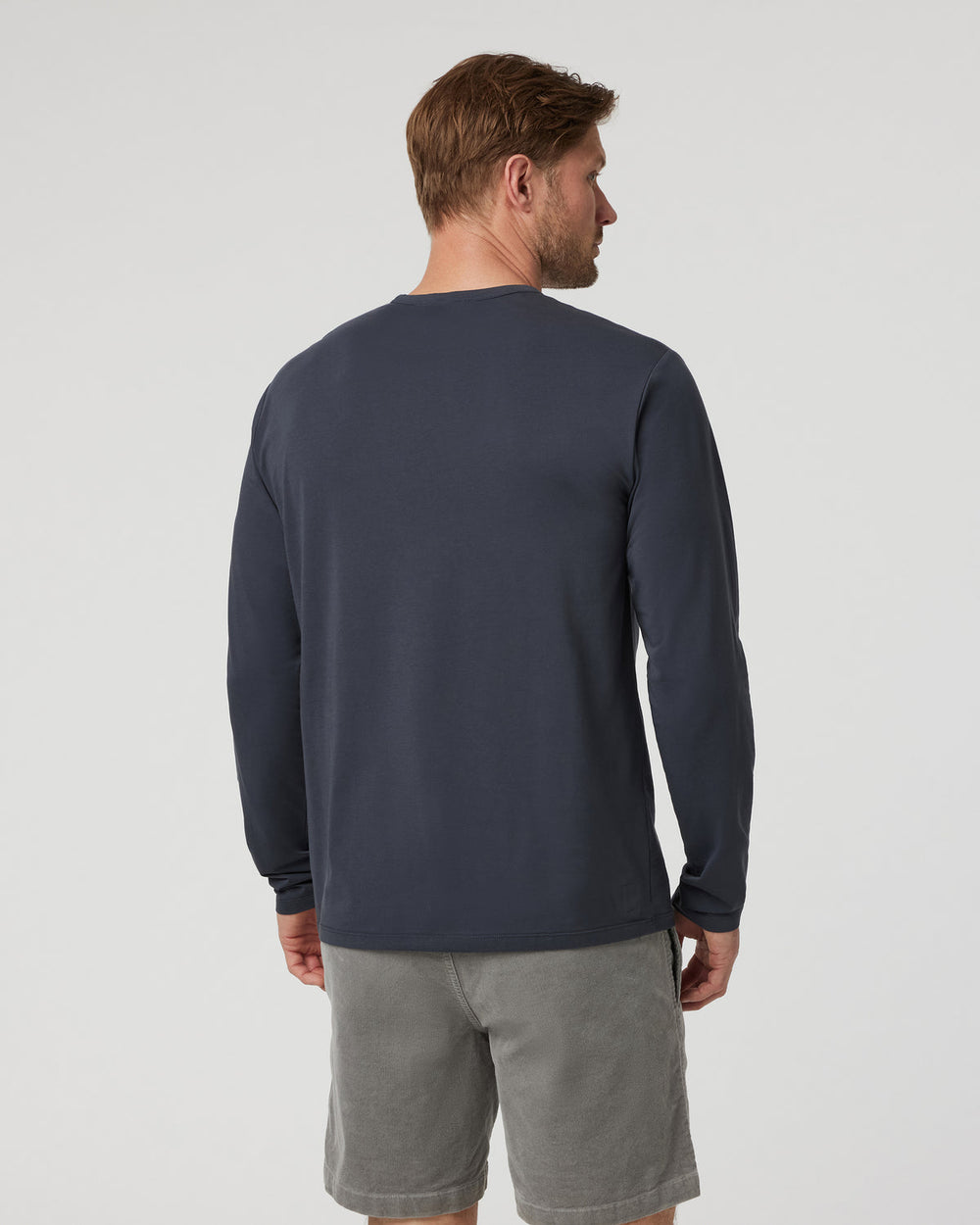 Long Sleeve Men's Feather Tee Navy | Vuori Sale