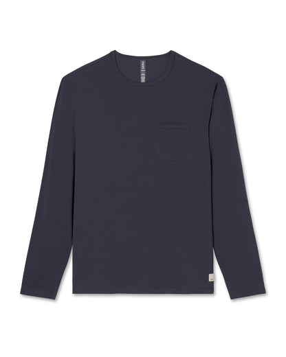 Long Sleeve Men's Feather Tee Navy | Vuori Sale