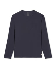 Long Sleeve Men's Feather Tee Navy | Vuori Sale