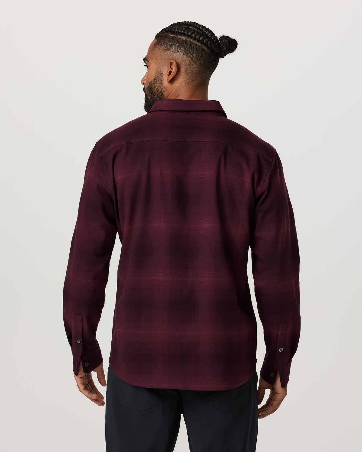 Long Sleeve Flannel Button Down Men's Raisin Shirt | Vuori On sale