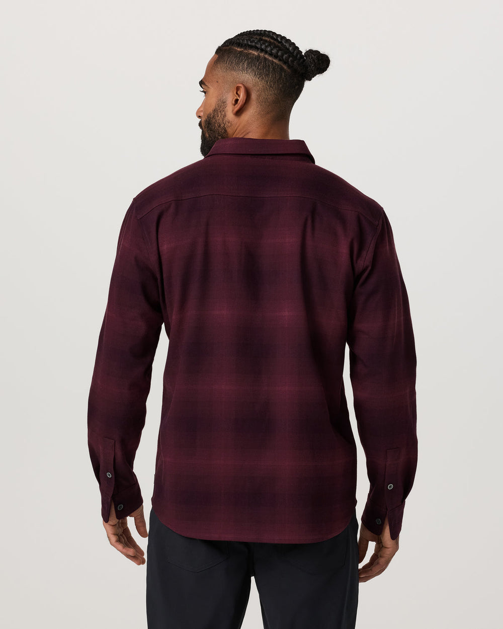 Long Sleeve Flannel Button Down Men's Raisin Shirt | Vuori On sale