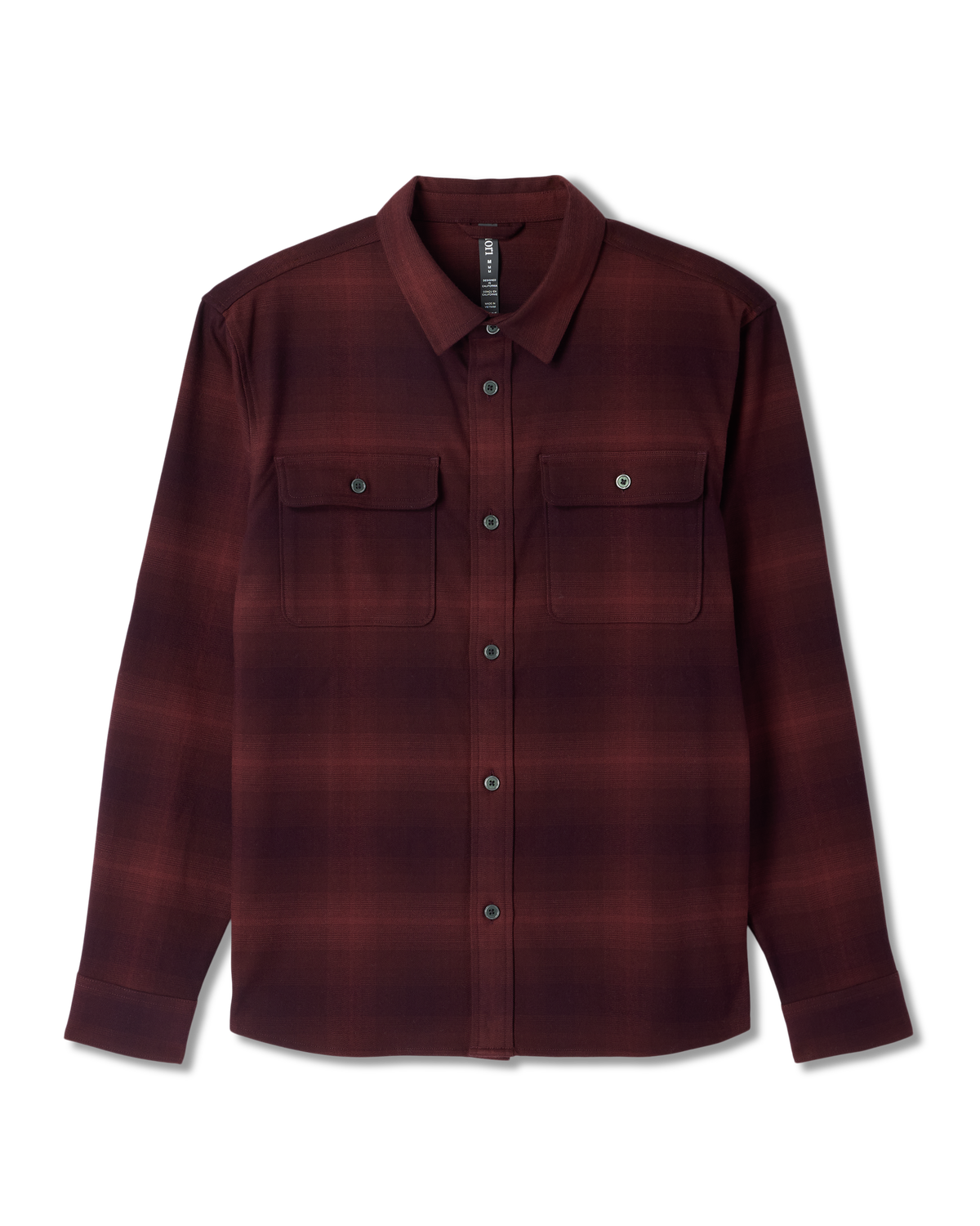 Long Sleeve Flannel Button Down Men's Raisin Shirt | Vuori On sale