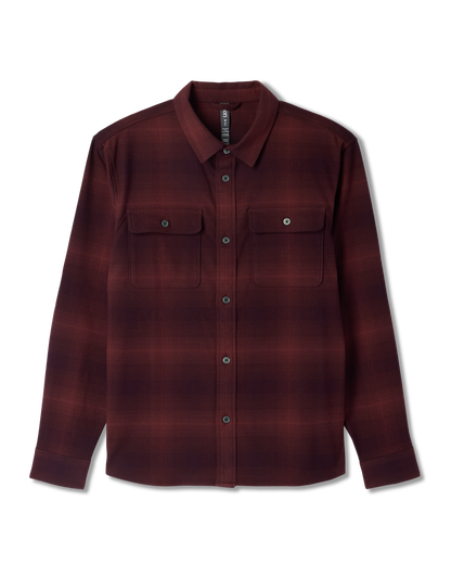 Long Sleeve Flannel Button Down Men's Raisin Shirt | Vuori On sale