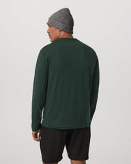 Long Sleeve Ponto Performance Tee Evergreen Heather | Vuori For sale