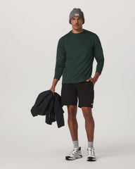 Long Sleeve Ponto Performance Tee Evergreen Heather | Vuori For sale