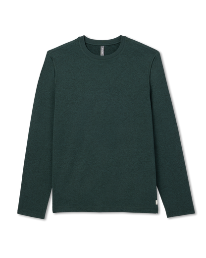 Long Sleeve Ponto Performance Tee Evergreen Heather | Vuori For sale