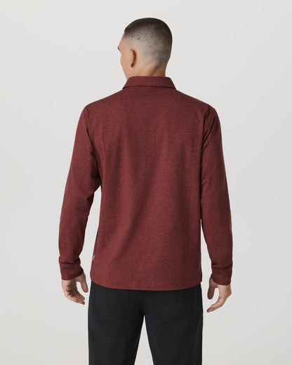Men's Long Sleeve Coronado Rugby Spiced Apple Heather | Vuori Online
