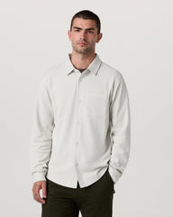 Jeffreys Overshirt Men's Winter Grey Heather Shirt | Vuori Outlet