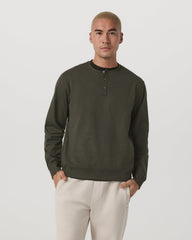 Long Sleeve Coronado Henley - Relaxed Oregano Heather | Vuori US