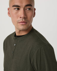 Long Sleeve Coronado Henley - Relaxed Oregano Heather | Vuori US