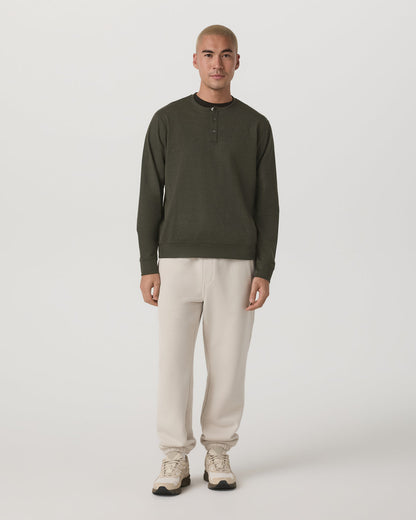 Long Sleeve Coronado Henley - Relaxed Oregano Heather | Vuori US