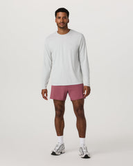 Men's Long Sleeve Clearview Seamless Tee Frost Grey Shirt | Vuori Clothing