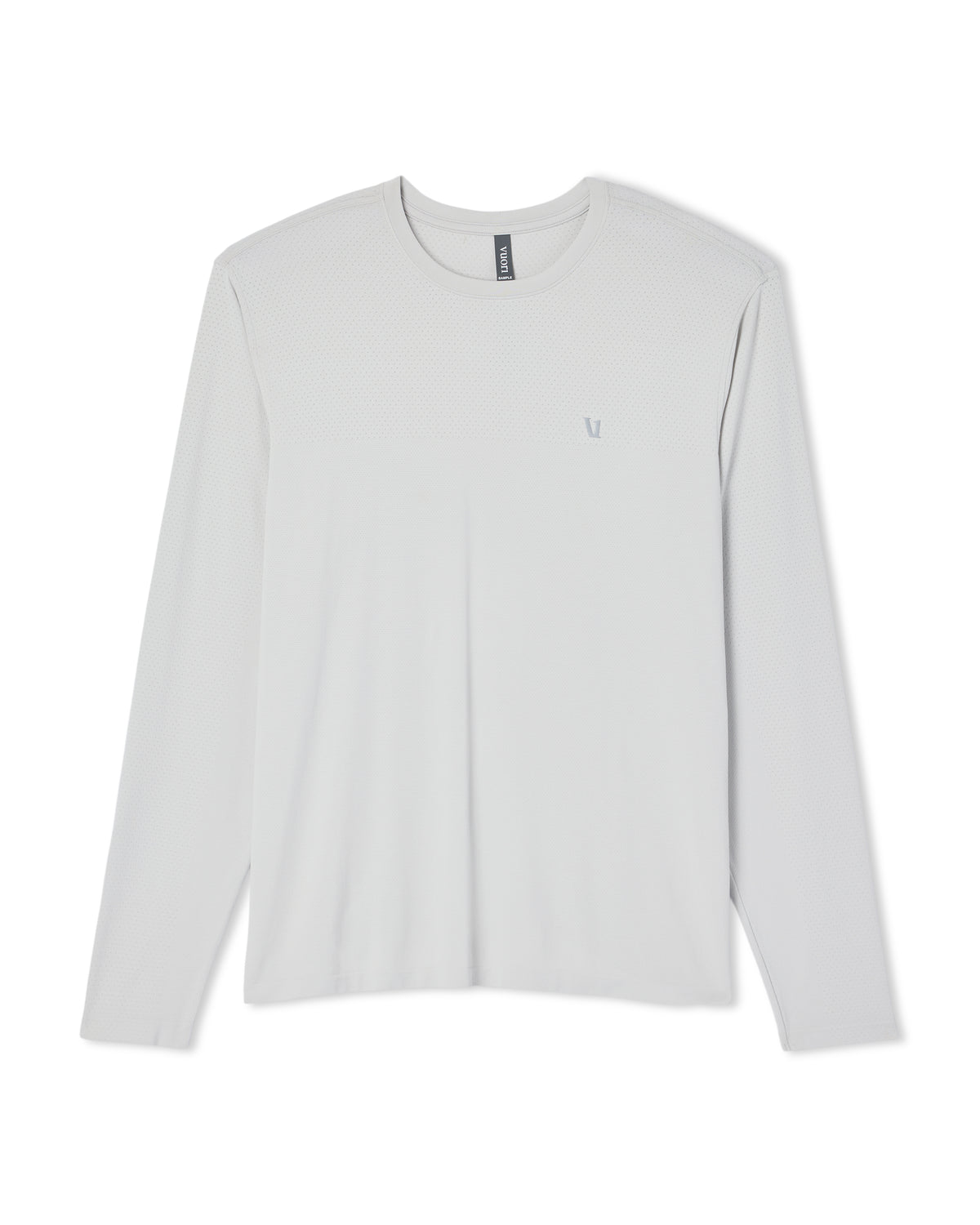 Men's Long Sleeve Clearview Seamless Tee Frost Grey Shirt | Vuori Clothing