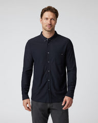 Long Sleeve Ace Button Down Men's Black Shirt | Vuori