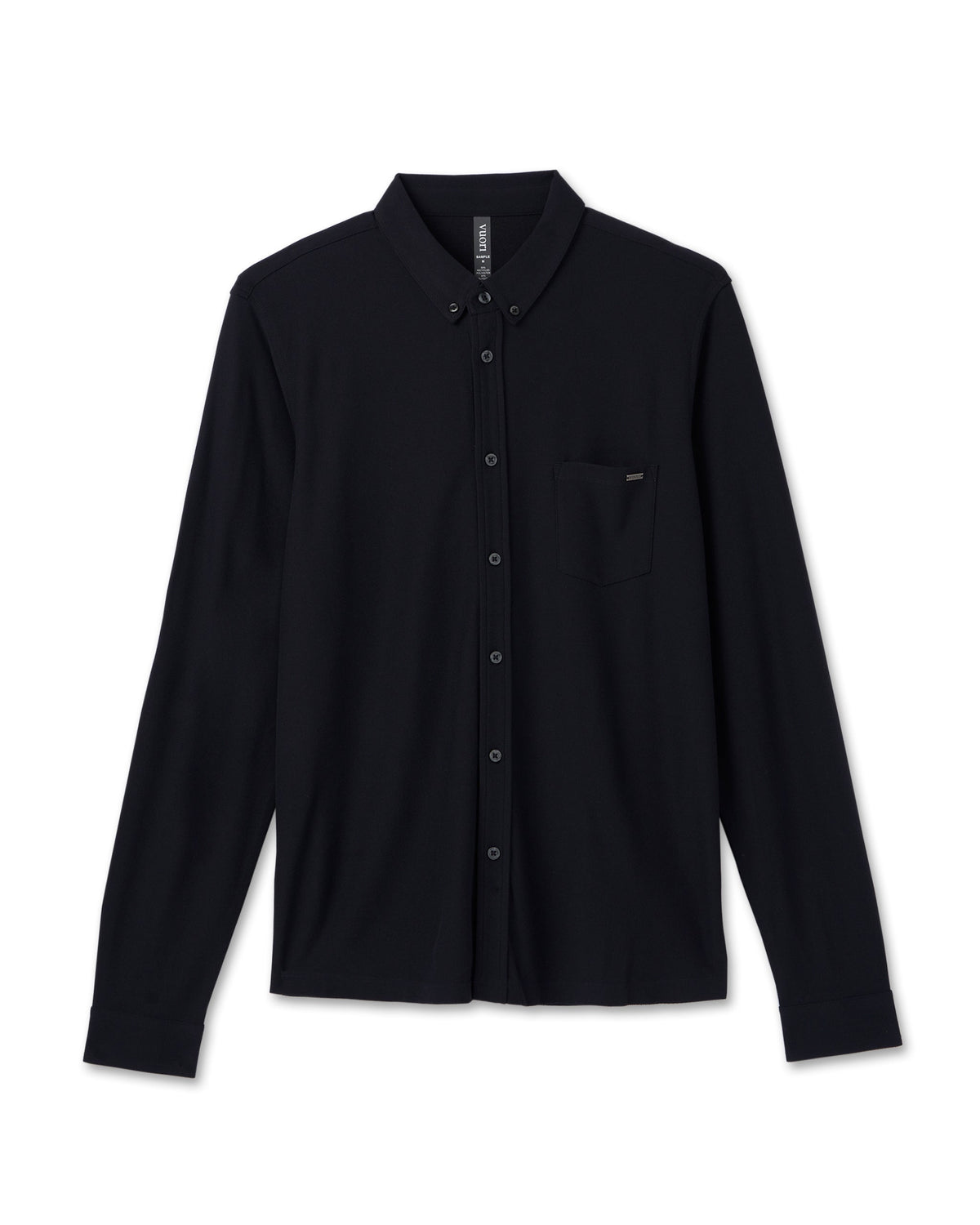 Long Sleeve Ace Button Down Men's Black Shirt | Vuori