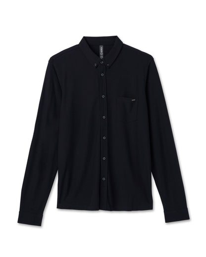 Long Sleeve Ace Button Down Men's Black Shirt | Vuori