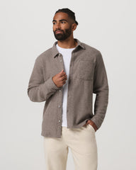 Long Sleeve Altitude Wool Shirt - Relaxed Phantom Grey | Vuori Sale