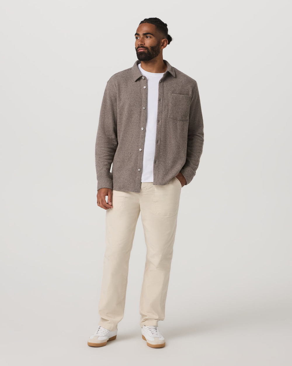 Long Sleeve Altitude Wool Shirt - Relaxed Phantom Grey | Vuori Sale
