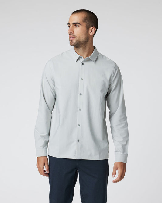 Long Sleeve Manhattan Button Down Sky Grey | Vuori For sale