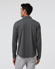 Long Sleeve TravelLite Button Down Dark Pewter | Vuori Online
