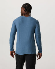 Men's Long Sleeve Strato Tech Tee Pool Blue Heather | Vuori Discount