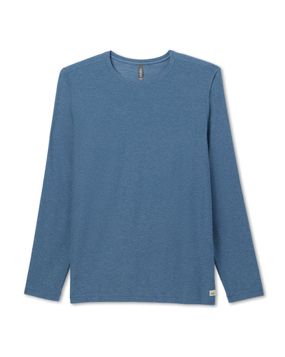 Men's Long Sleeve Strato Tech Tee Pool Blue Heather | Vuori Discount